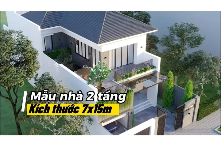 BST 21+ mẫu thiết kế nhà 2 tầng 7x15m đẹp tiết kiệm chi phí