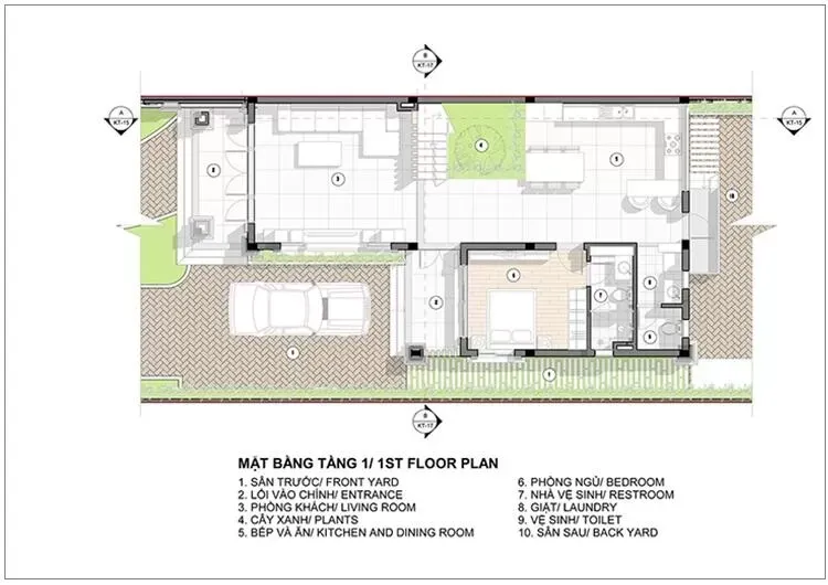 BST 21+ mẫu thiết kế nhà 2 tầng 7x15m đẹp tiết kiệm chi phí