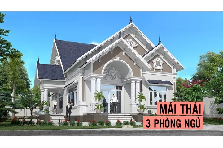 BST 37+ mẫu nhà mái thái 3 phòng ngủ đẹp khó rời mắt