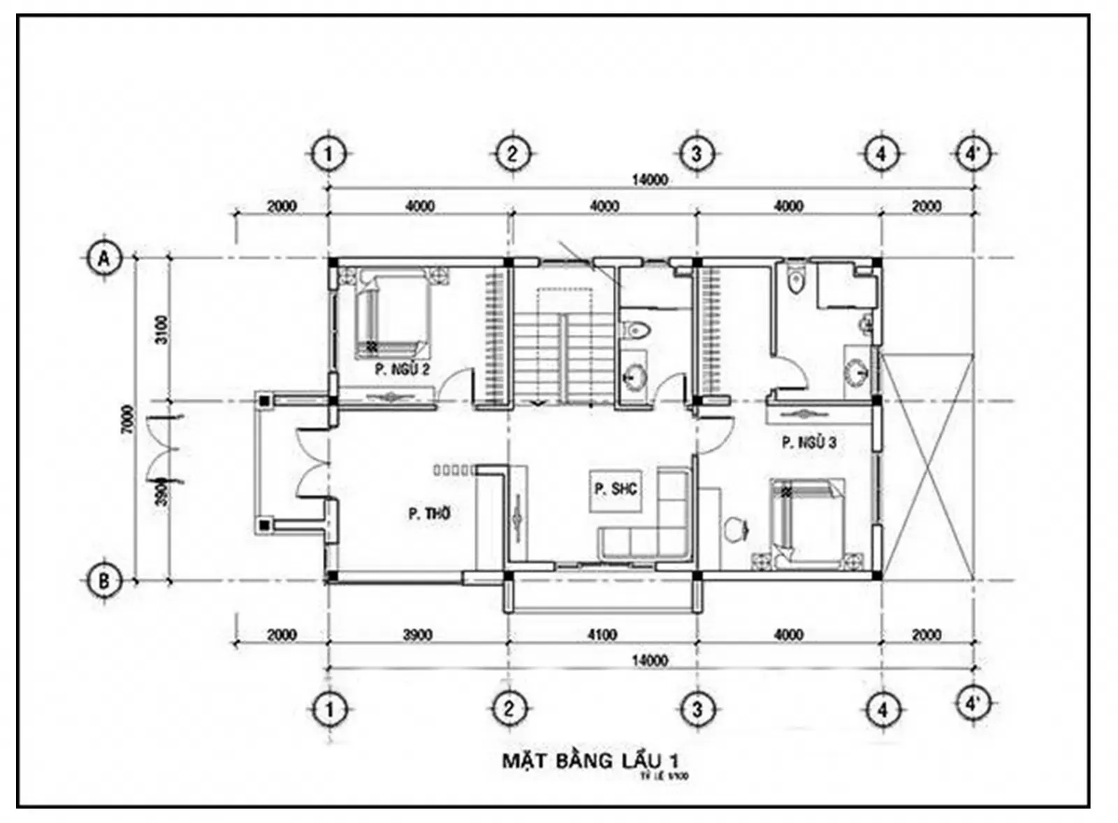 BST Các mẫu nhà 2 tầng 7x12m 4 phòng ngủ đẹp & bản vẽ chi tiết