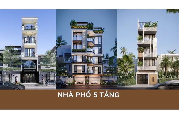 BST Mẫu thiết kế nhà phố 5 tầng được yêu thích nhất năm 2024