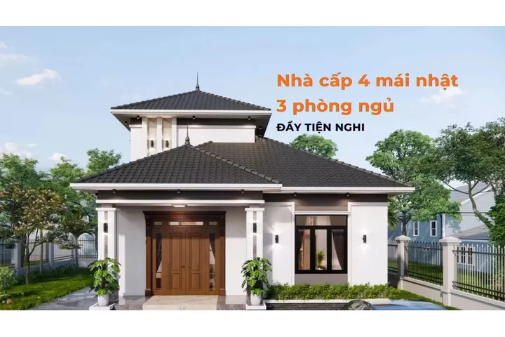 BST Thiết kế nhà cấp 4 mái nhật 3 phòng ngủ rộng rãi đầy tiện nghi 