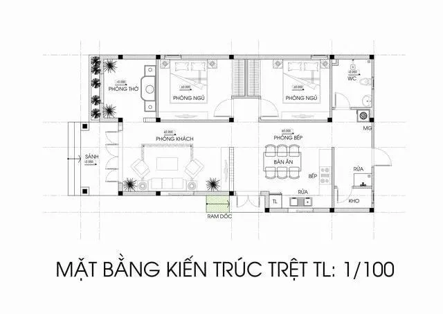 BST Thiết kế nhà cấp 4 mái nhật 3 phòng ngủ rộng rãi đầy tiện nghi 