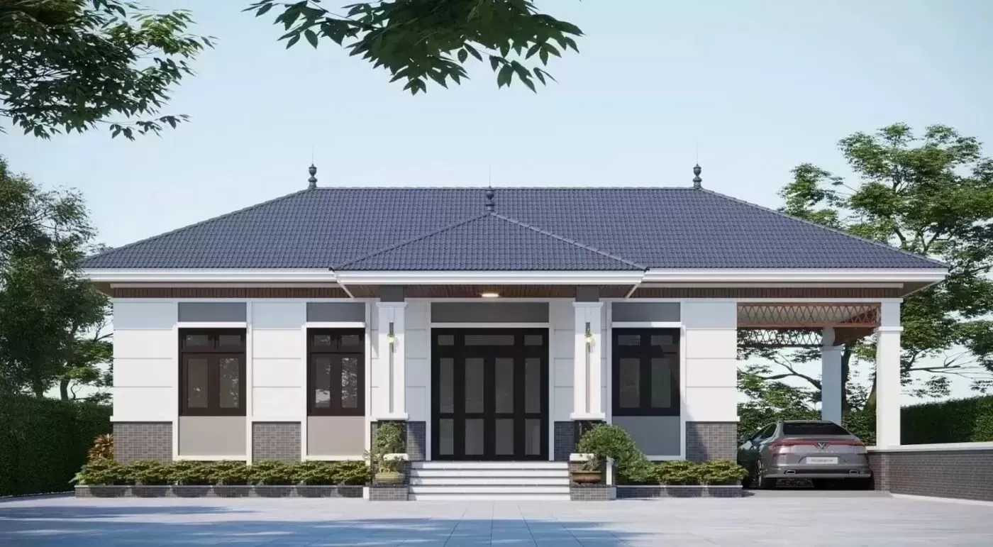 Các mẫu nhà 1 tầng 4 phòng ngủ 200m2 rộng rãi ai cũng thích