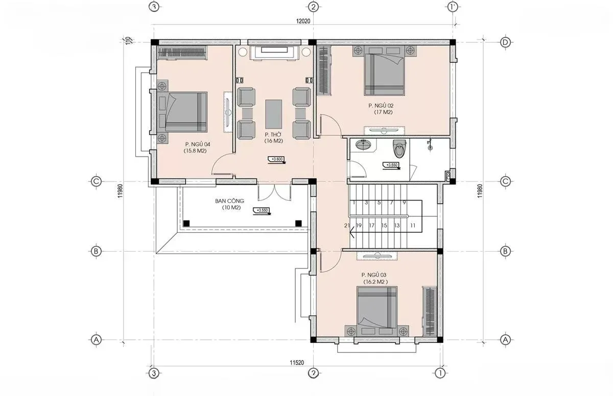 Các mẫu nhà 2 tầng 80m2 giá rẻ nhưng vẫn đầy đủ tiện nghi