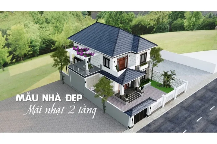 Các mẫu nhà mái nhật 2 tầng đẹp khiến người xem không thể rời mắt