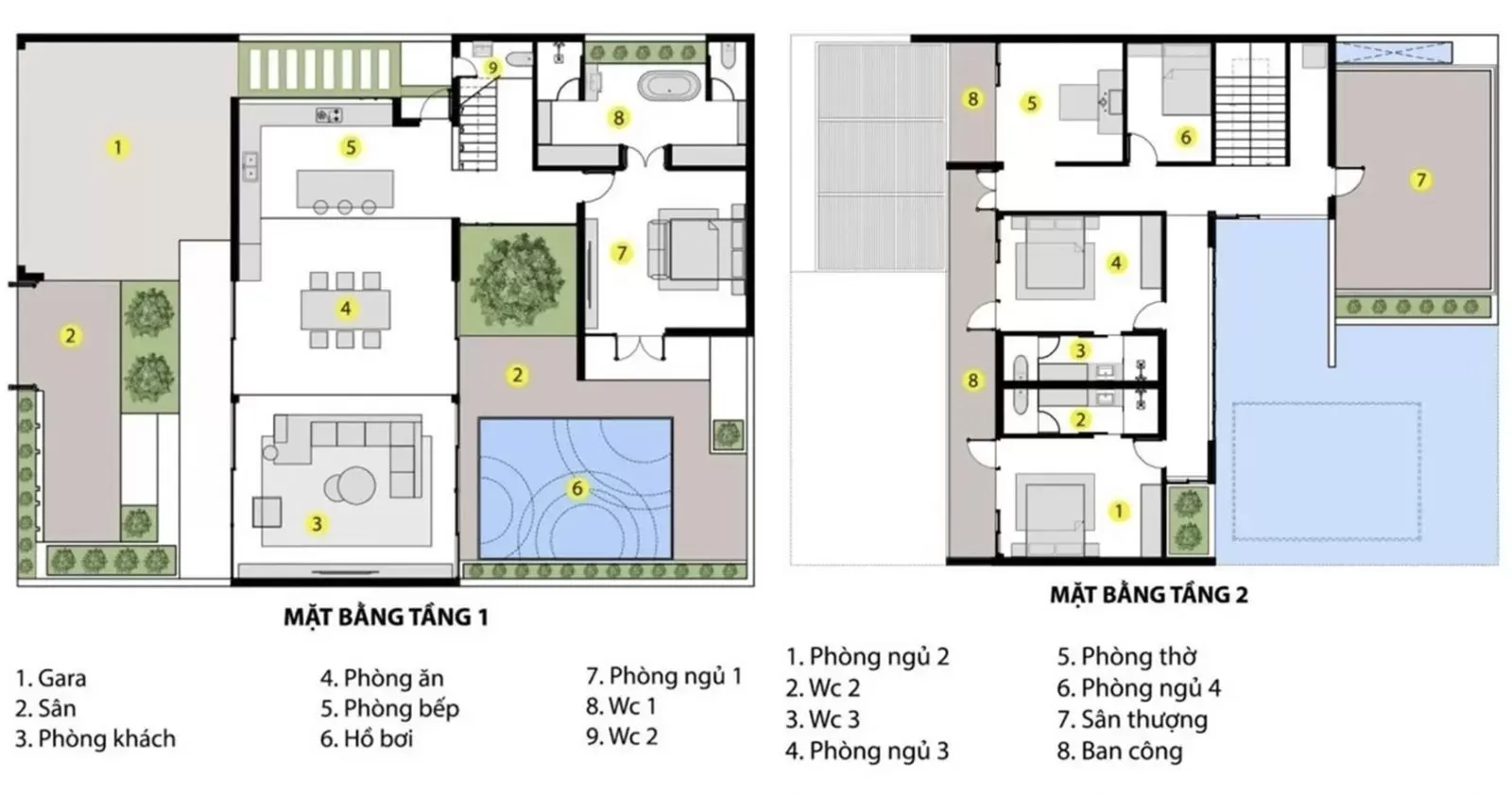 Các mẫu thiết kế nhà đẹp 2 tầng mái nhật & Full bản vẽ chi tiết