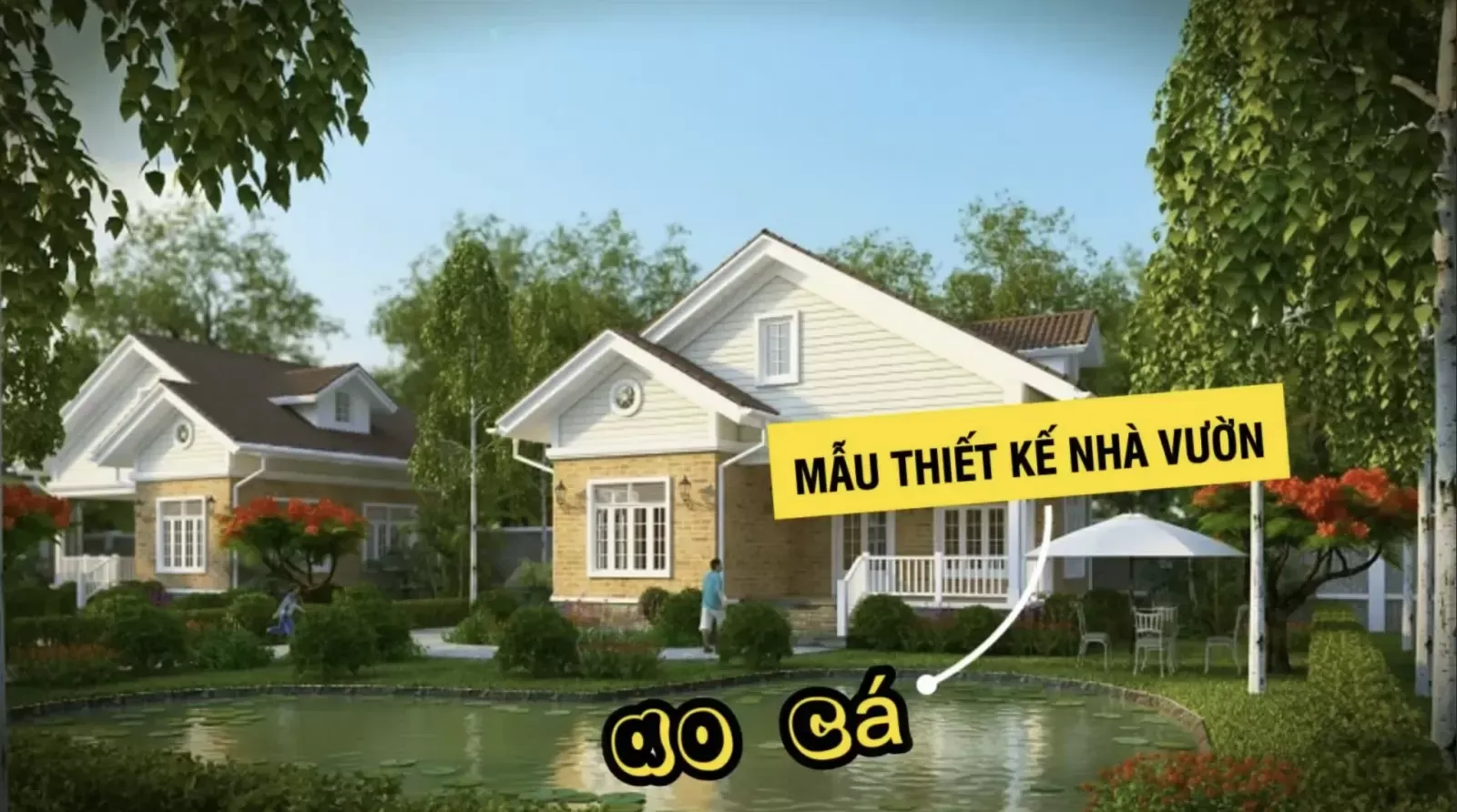 Các mẫu thiết kế nhà vườn có ao cá đẹp và yên bình nhất