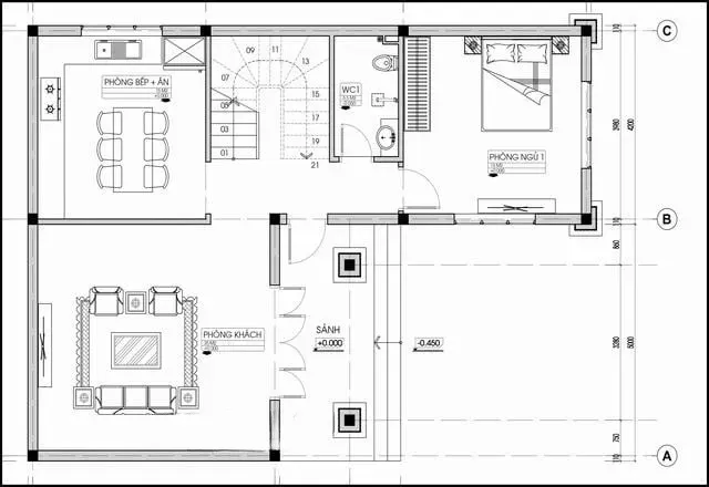 Cách lên ý tưởng cho bản vẽ thiết kế nhà 8x20m thực tế