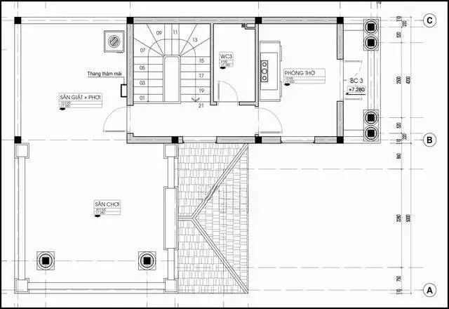 Cách lên ý tưởng cho bản vẽ thiết kế nhà 8x20m thực tế