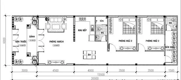 Cách lên ý tưởng cho bản vẽ thiết kế nhà 8x20m thực tế