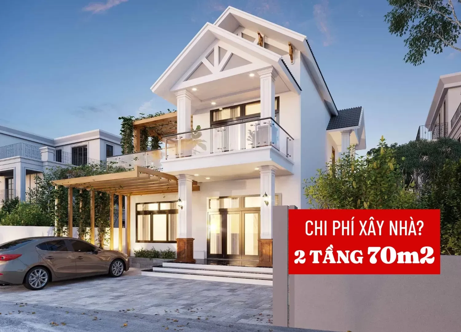 Chi phí xây nhà 2 tầng 70m2 và các yếu tố ảnh hưởng