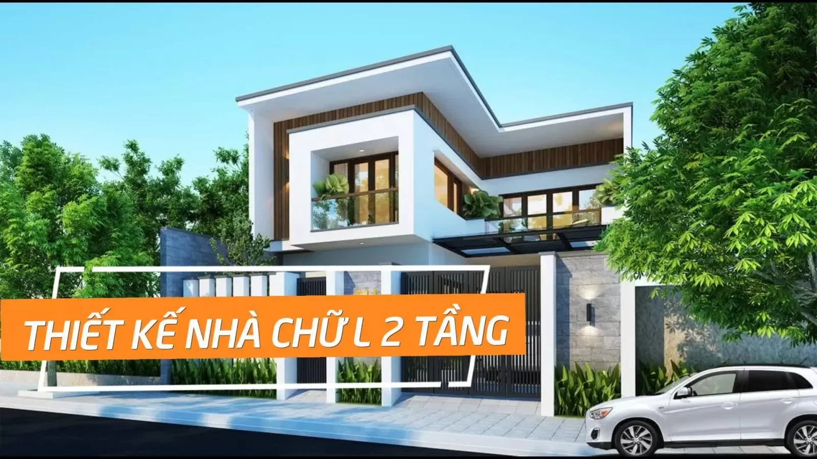 Chi tiết mặt bằng nhà chữ L 2 tầng đẹp, hiện đại (Full bản vẽ)