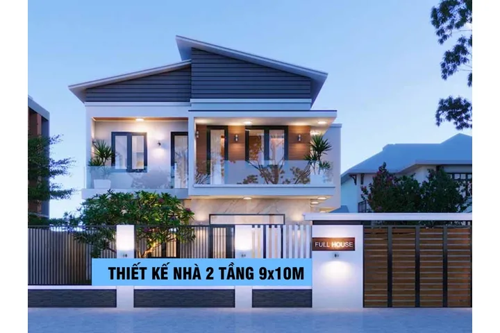 Chia sẻ 25 bản vẽ thiết kế nhà 2 tầng 9x10m đẹp được yêu thích nhất