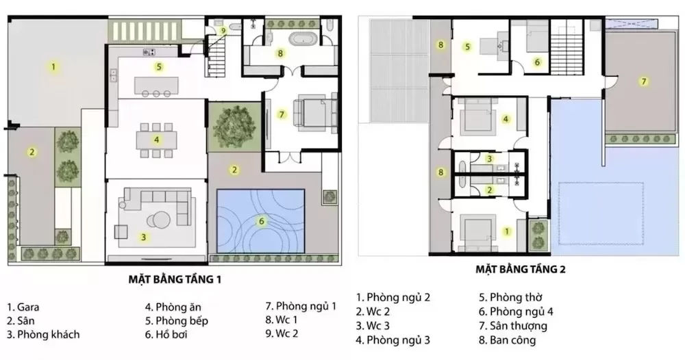 Chia sẻ 25 bản vẽ thiết kế nhà 2 tầng 9x10m đẹp được yêu thích nhất