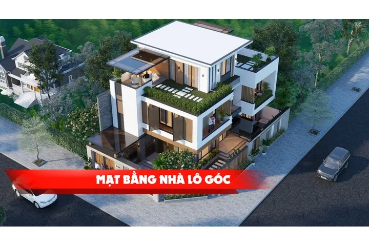 Chia sẻ 35 bản vẽ mặt bằng nhà lô góc & phối cảnh 3D đẹp nhất