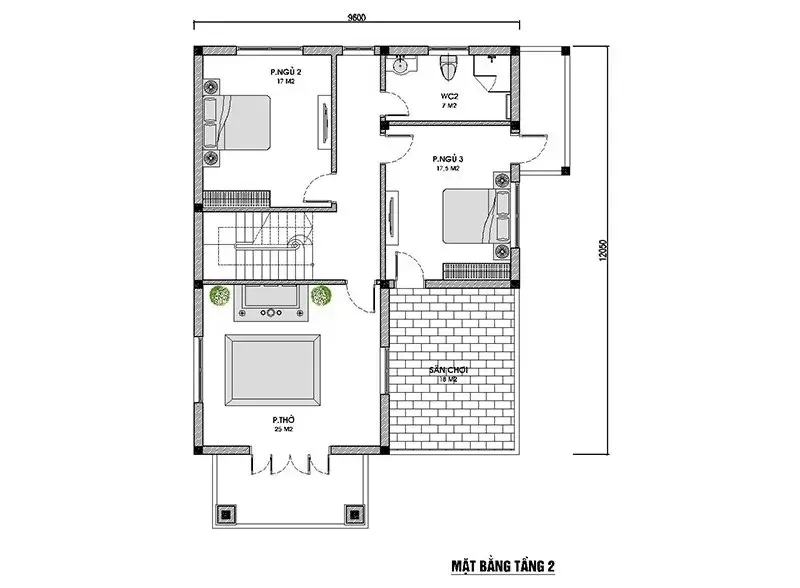 Chia sẻ các mẫu mặt bằng biệt thự sân vườn full bản vẽ