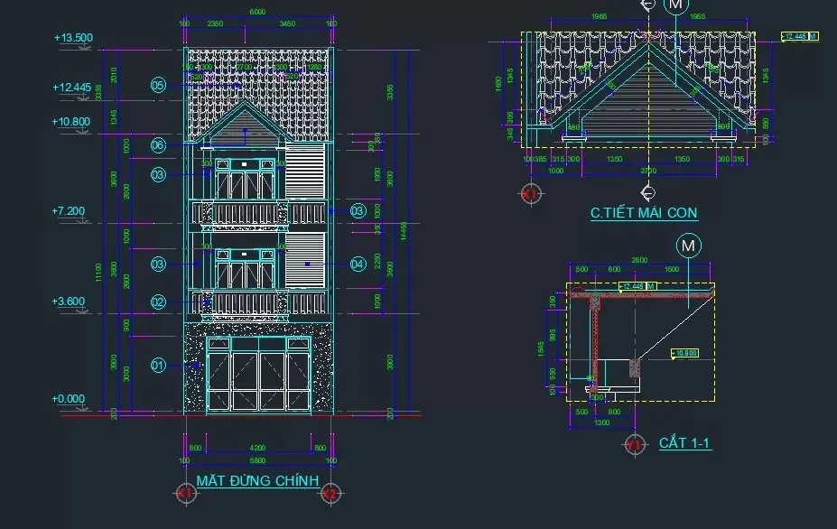 Chia sẻ file cad biệt thự hiện đại chi tiết cho từng loại hình nhà