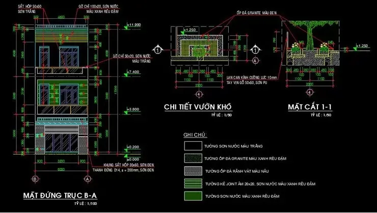 Chia sẻ file cad biệt thự hiện đại chi tiết cho từng loại hình nhà