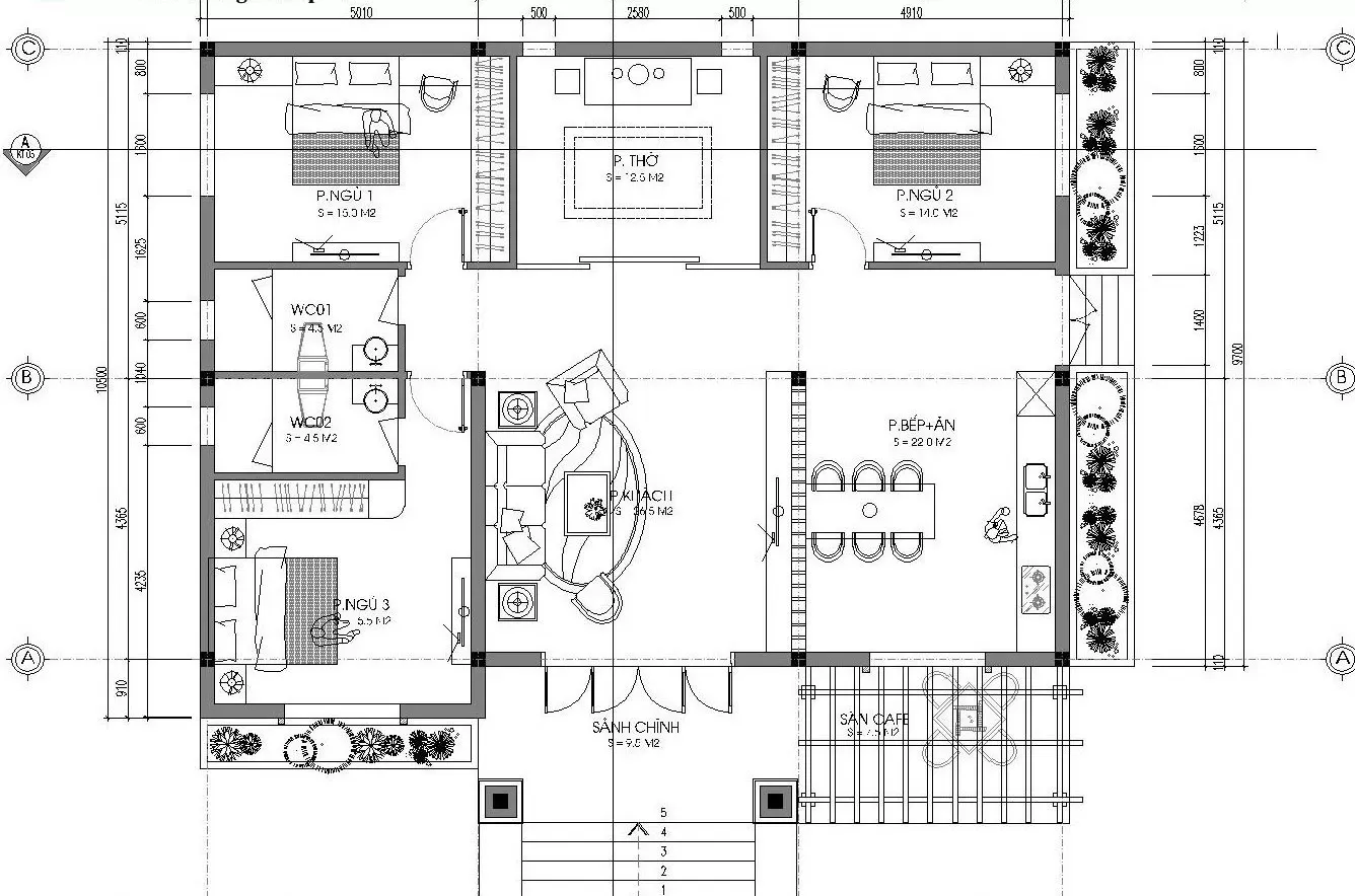 Chia sẻ top 20 mẫu nhà mái thái ngang 8m full bản vẽ