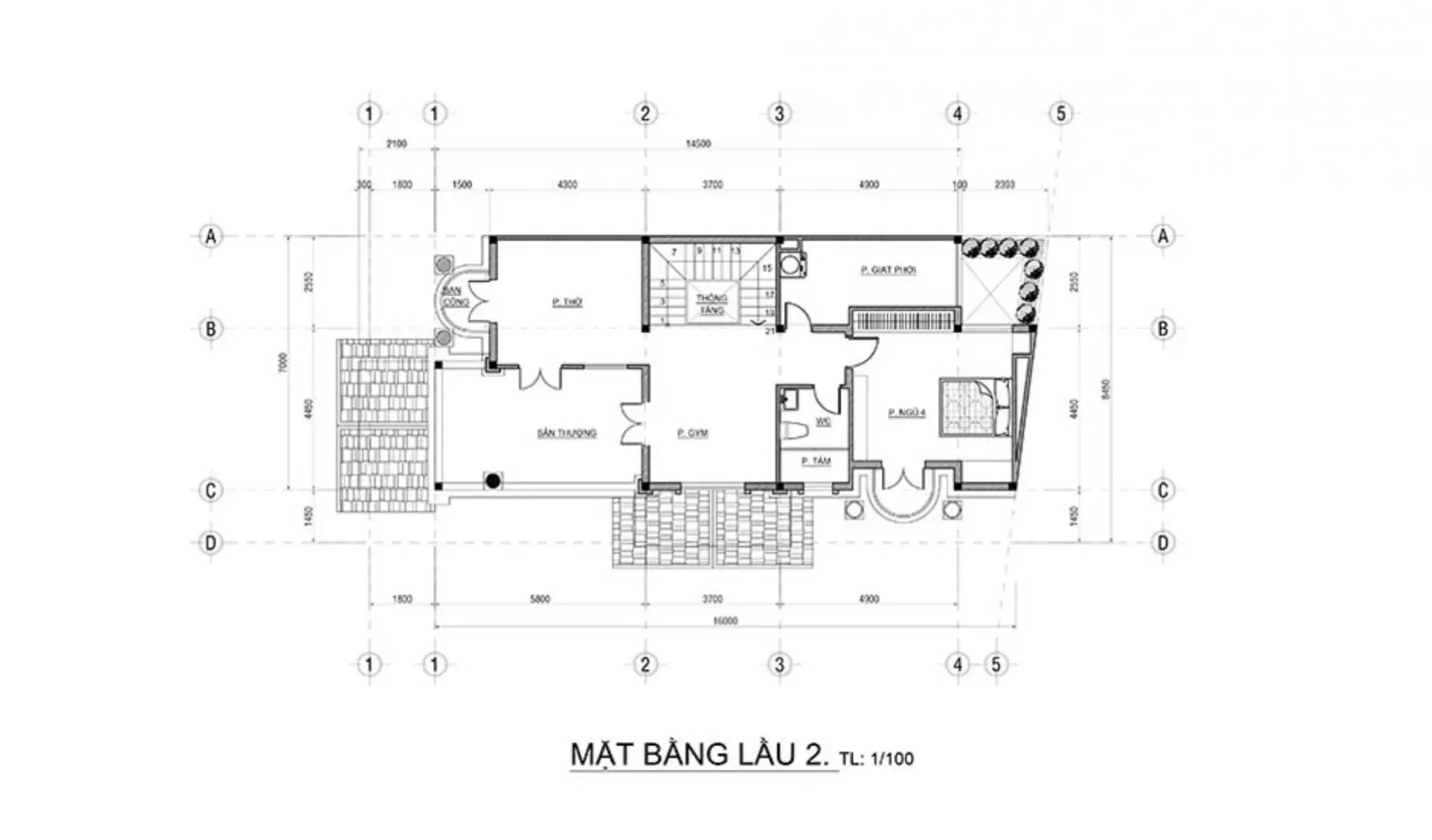 Chiêm ngưỡng mẫu nhà mái lệch 3 tầng đẹp (Full bản vẽ)