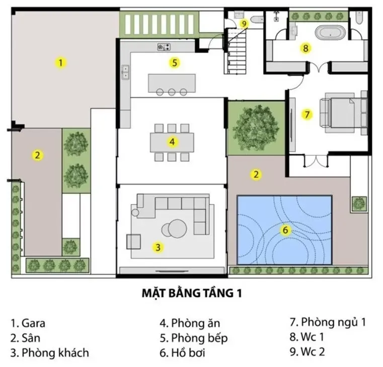 Chiêm ngưỡng mẫu nhà mái lệch 3 tầng đẹp (Full bản vẽ)