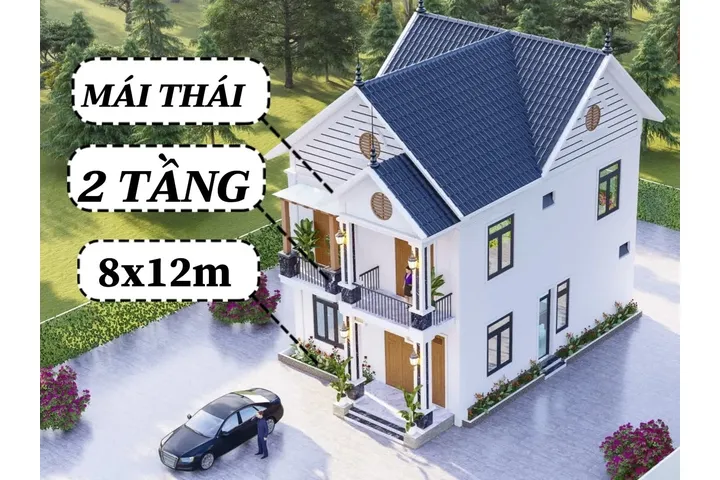 Chọn lọc: 37 mẫu nhà 2 tầng mái thái 8x12m đẹp ấn tượng nhất