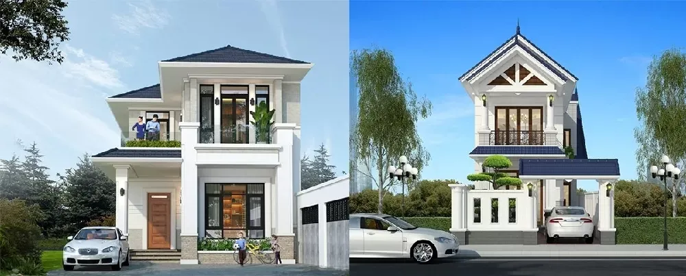 Chọn lọc 50 mẫu nhà 2 tầng mái thái 80m2 đẹp nhất hiện nay