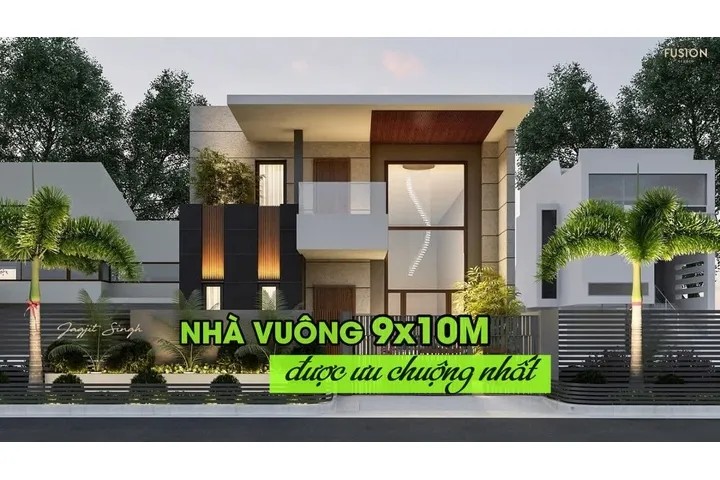 Chọn lọc 55 mẫu thiết kế nhà vuông 9x10m được ưa chuộng nhất