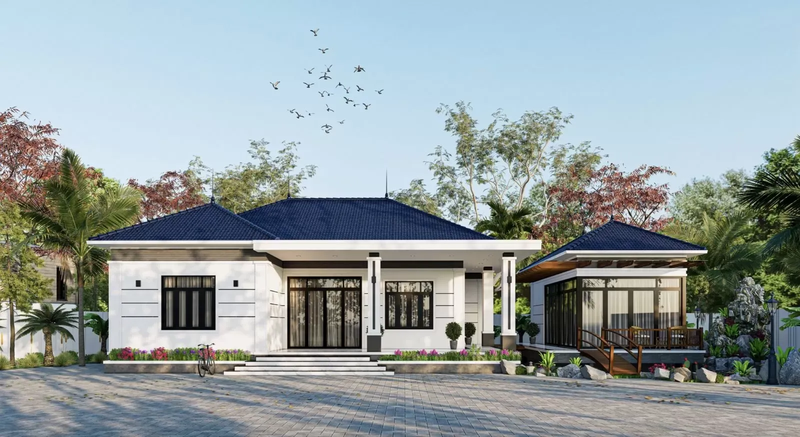 Đơn giản mà hút mắt với: 37+ thiết kế nhà vườn 150m2 ấn tượng