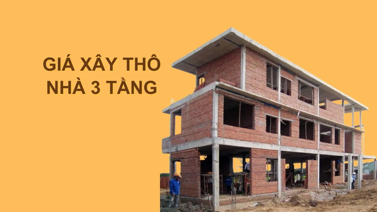 Giá xây thô nhà 3 tầng mới nhất 2024