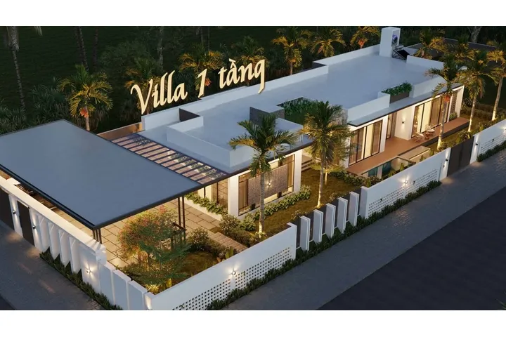 Gợi ý những mẫu nhà villa 1 tầng đẹp đón đầu xu hướng xu hướng 2024