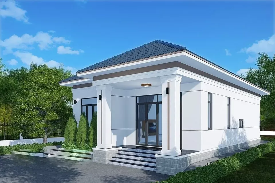 (Hot nhất) 35 Thiết kế nhà 1 tầng 8x16m phù hợp với phong thủy