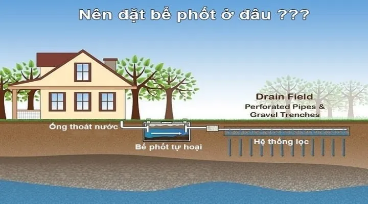 Khi xây nhà bể phốt nên đặt ở đâu hợp phong thủy và tốt cho gia chủ?