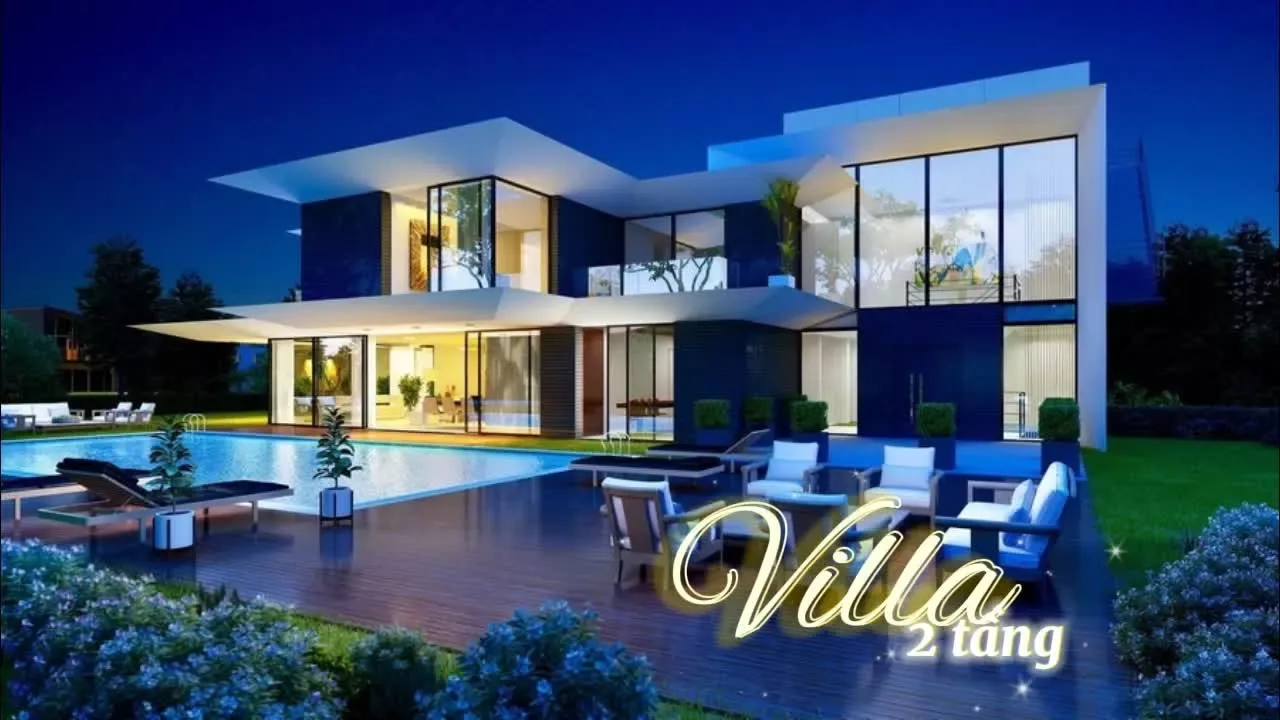 Mẫu villa 2 tầng hiện đại sang trọng dẫn đầu xu hướng 2024