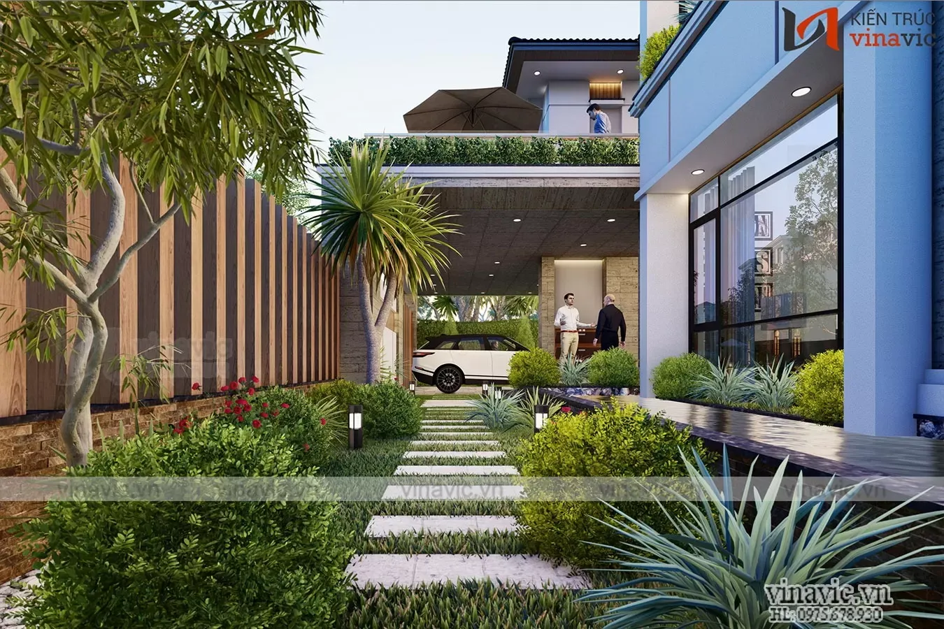 Mẫu villa 2 tầng hiện đại sang trọng dẫn đầu xu hướng 2024