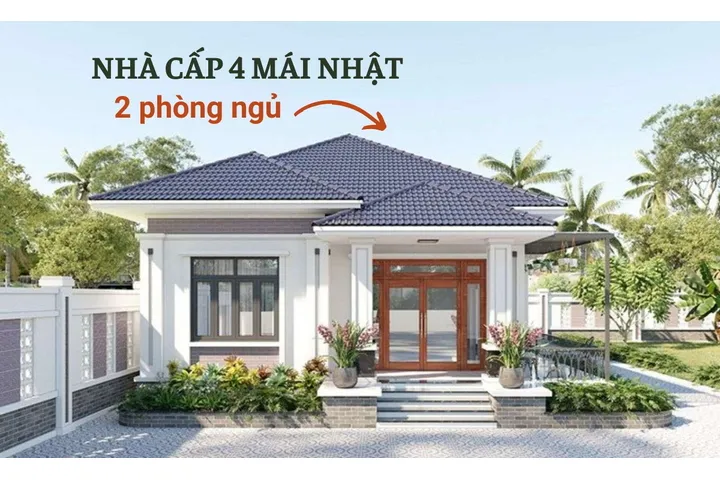 Mê mẩn với những mẫu nhà cấp 4 mái nhật 2 phòng ngủ được tìm kiếm nhiều nhất năm 2024