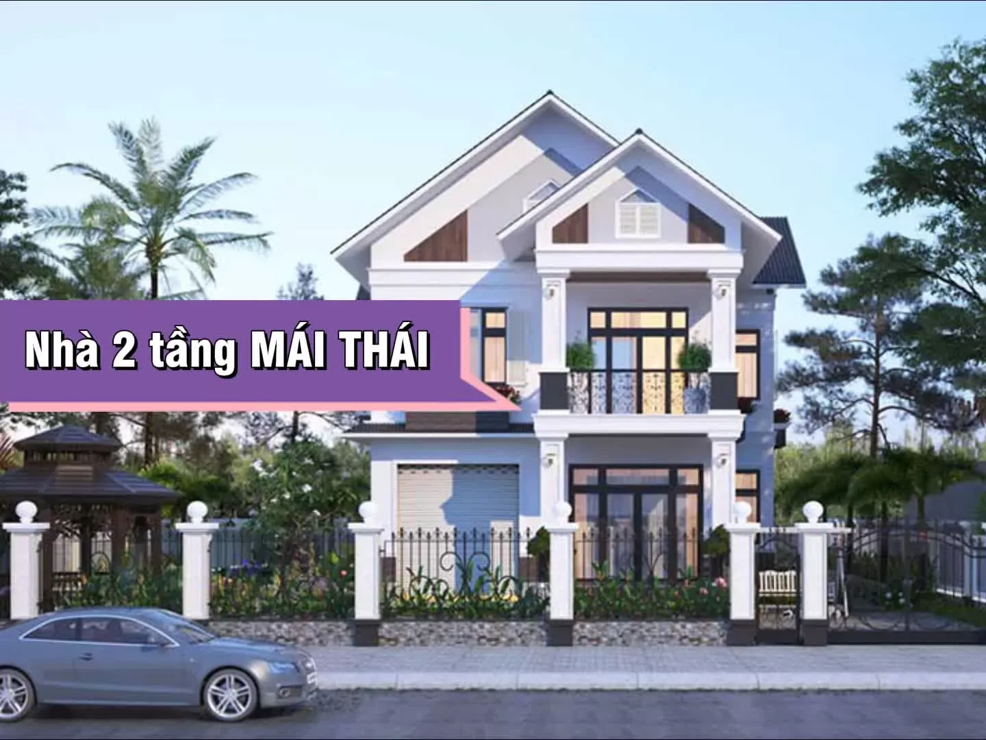 [Mới 2024] Các mẫu nhà 2 tầng mái thái đẹp hiện đại nhất