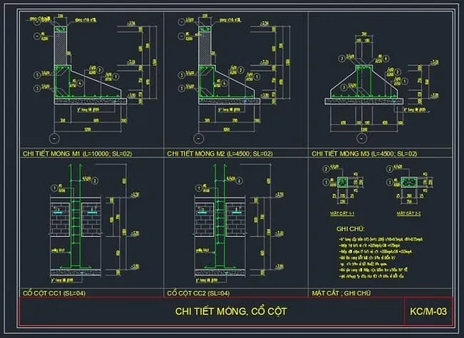 Móng băng 2 phương là gì? Cấu tạo, phân loại & quy trình thi công