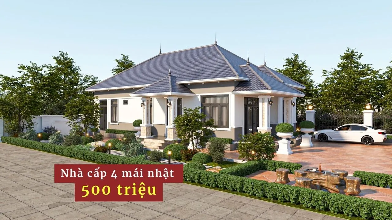 Nhà cấp 4 mái nhật 500 triệu được thiết kế như nào?