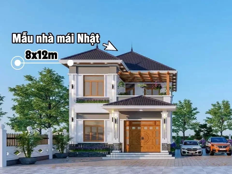 Những mẫu 8x12m nhà mái nhật 2 tầng hiện đại đầy đủ tiện nghi