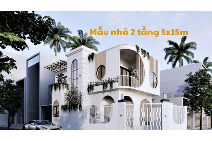 Những mẫu nhà 2 tầng 5x15m dẫn đầu xu hướng hiện nay