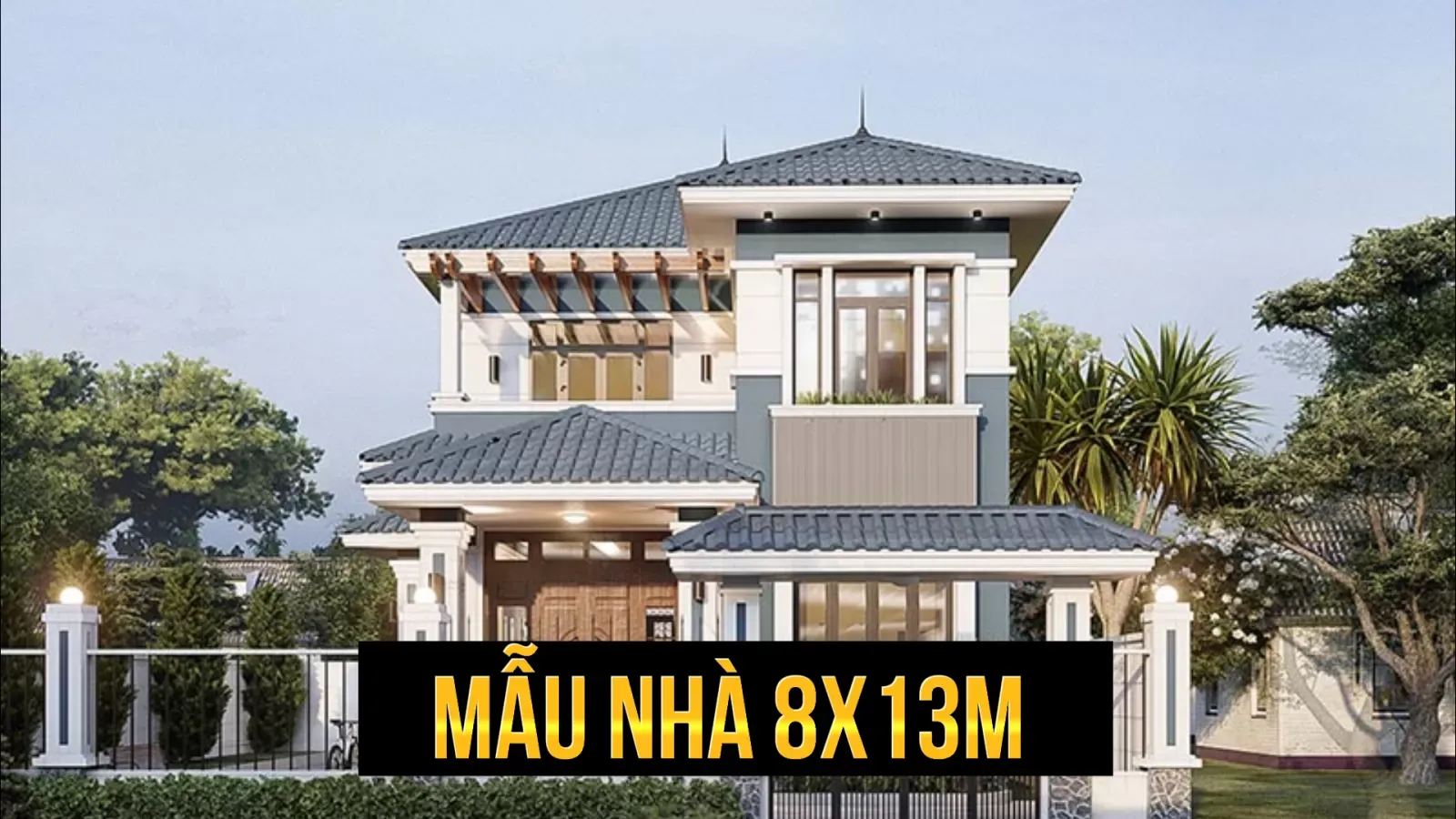 Những mẫu nhà 8x13m đẹp ngất ngây (kèm bản vẽ chi tiết)