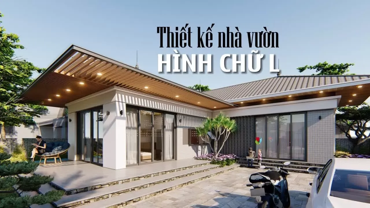 Những mẫu nhà vườn chữ L đẹp, đầy đủ công năng với chi phí hợp lý