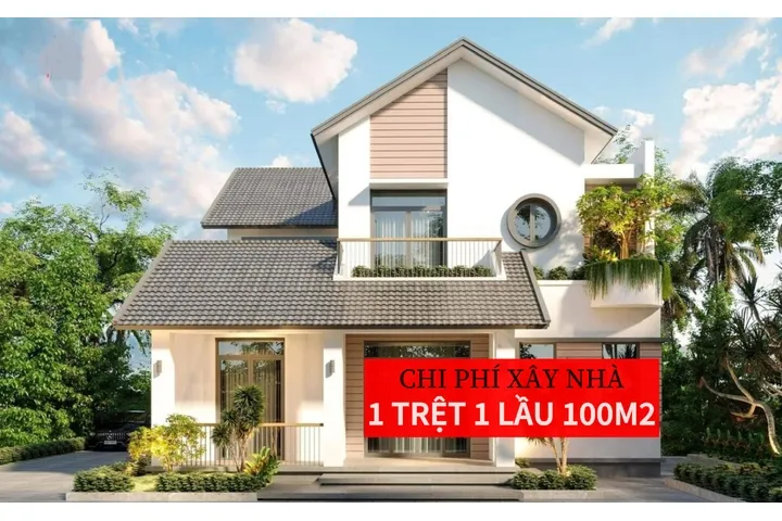 Phương pháp tính toán chi phí xây nhà 1 trệt 1 lầu 100m2