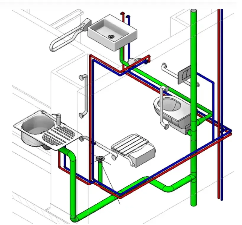 Sơ đồ lắp đặt ống nước nhà vệ sinh & nguyên tắc thiết kế