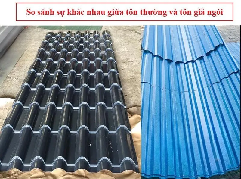 So sánh tôn giả ngói và tôn thường chi tiết