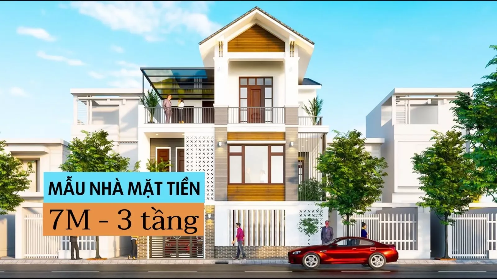 Sưu tầm 19 mẫu nhà mặt tiền 7m 3 tầng đẹp nhất hiện nay