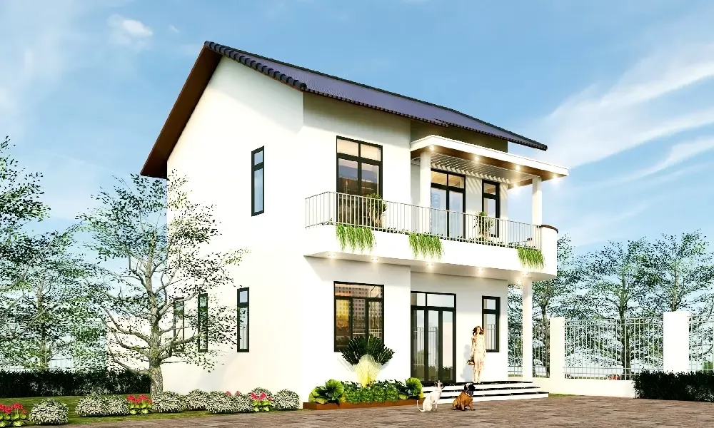 [SƯU TẦM] Top 20+ thiết kế nhà 2 tầng 100m2 4 phòng ngủ đẹp tiện nghi