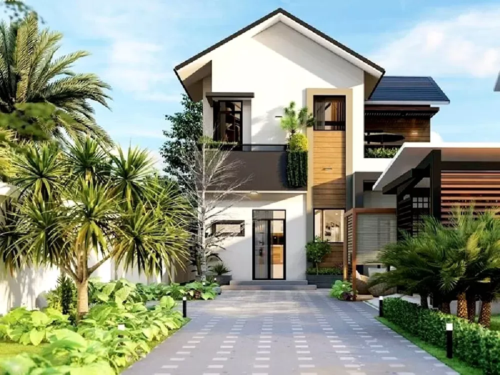 [SƯU TẦM] Top 20+ thiết kế nhà 2 tầng 100m2 4 phòng ngủ đẹp tiện nghi